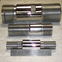 Threaded Parts Machined from Round Bar Stock in a Lathe